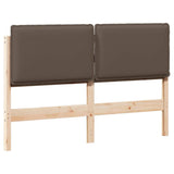 Testiera imbottita con testiera Grigio Naturale e Chiaro 135 cm