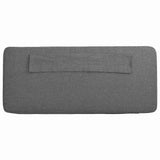 Testiera imbottita Bianco e grigio chiaro 75 cm Pino massello