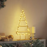 Albero di Natale in metallo con supporto Oro 60 cm