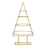 Albero di Natale in metallo con supporto Oro 60 cm