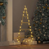 Albero di Natale in metallo con supporto Oro 90 cm