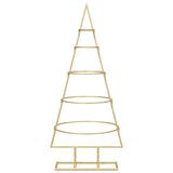 Albero di Natale in metallo con supporto Oro 90 cm