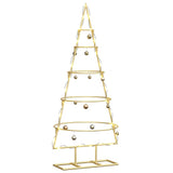Albero di Natale in metallo con supporto Oro 90 cm
