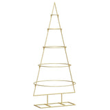 Albero di Natale in metallo con supporto Oro 125 cm