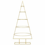 Albero di Natale in metallo con supporto Oro 125 cm
