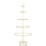 Albero di Natale in metallo con supporto Oro 125 cm
