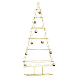 Albero di Natale in metallo con supporto Oro 150 cm