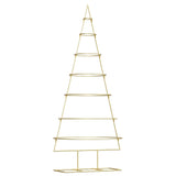 Albero di Natale in metallo con supporto Oro 180 cm