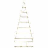 Albero di Natale in metallo con supporto Oro 210 cm