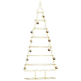 Albero di Natale in metallo con supporto Oro 210 cm