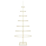 Albero di Natale in metallo con supporto Oro 210 cm