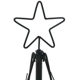 Albero a Cono di Natale con supporto Nero 60 cm Acciaio