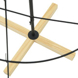 Albero a Cono di Natale con supporto Nero 150 cm Acciaio