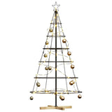 Albero a Cono di Natale con supporto Nero 150 cm Acciaio
