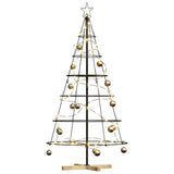 Albero a Cono di Natale con supporto Nero 150 cm Acciaio