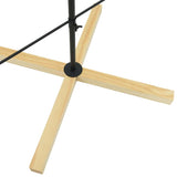 Albero a Cono di Natale con supporto Nero 210 cm Acciaio