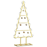 Albero di Natale in metallo con supporto Oro 60 cm