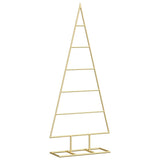 Albero di Natale in metallo con supporto Oro 90 cm