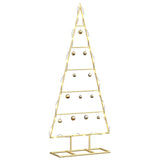 Albero di Natale in metallo con supporto Oro 90 cm