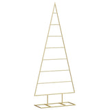 Albero di Natale in metallo con supporto Oro 125 cm