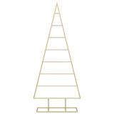 Albero di Natale in metallo con supporto Oro 125 cm