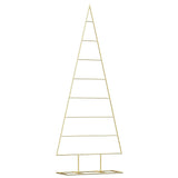 Albero di Natale in metallo con supporto Oro 150 cm