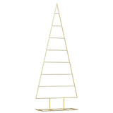 Albero di Natale in metallo con supporto Oro 150 cm