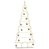 Albero di Natale in metallo con supporto Oro 150 cm