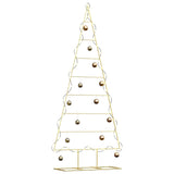Albero di Natale in metallo con supporto Oro 180 cm