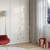 Albero di Natale in metallo con supporto Oro 210 cm