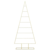 Albero di Natale in metallo con supporto Oro 210 cm