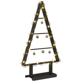 Albero di Natale in metallo con supporto Nero 60 cm Acciaio