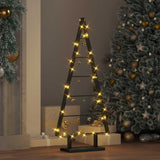 Albero di Natale in metallo con supporto Nero 90 cm Acciaio