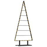 Albero di Natale in metallo con supporto Nero 150 cm Acciaio