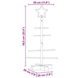 Albero di Natale in metallo con supporto Nero 60 cm