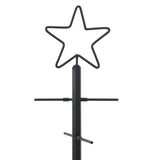 Albero di Natale in metallo con supporto Nero 90 cm