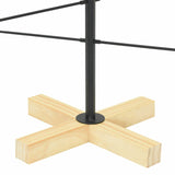 Albero di Natale in metallo con supporto Nero 90 cm