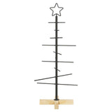 Albero di Natale in metallo con supporto Nero 90 cm