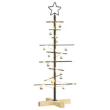 Albero di Natale in metallo con supporto Nero 90 cm