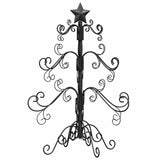 Albero di Natale in metallo con supporto Nero 60 cm