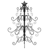 Albero di Natale in metallo con supporto Nero 60 cm