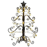 Albero di Natale in metallo con supporto Nero 60 cm