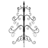 Albero di Natale in metallo con supporto Nero 60 cm