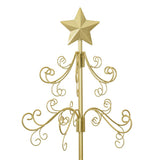 Albero di Natale in metallo con supporto Oro 150 cm