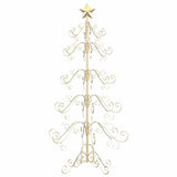 Albero di Natale in metallo con supporto Oro 150 cm