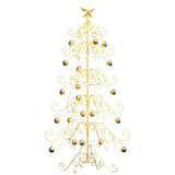 Albero di Natale in metallo con supporto Oro 150 cm