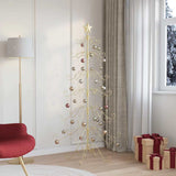 Albero di Natale in metallo con supporto Oro 180 cm
