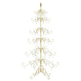 Albero di Natale in metallo con supporto Oro 215 cm