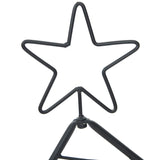 Albero di Natale in metallo con supporto Nero 60 cm Acciaio