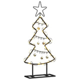 Albero di Natale in metallo con supporto Nero 60 cm Acciaio